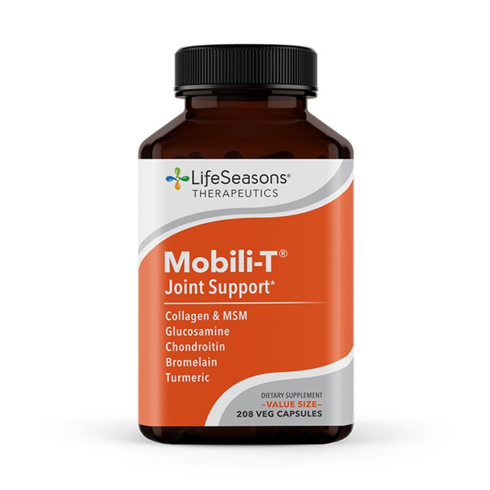 LifeSeasons Mobili-T - Joint Support Supplement - Reduces Aches & Discomforts - Increase Range of Motion - Rebuild Tissue & Cartilage - MSM Chondroitin Collagen Glucosamine & Turmeric - 208 Capsules - TrustMedUSA