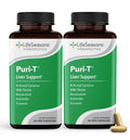 LifeSeasons Puri-T - Liver Cleanse & Detox Support Supplement - Resveratrol N-Acetyl Cysteine Milk Thistle Artichoke & Turmeric - Supports Tissue Regeneration & Healthy Bile - 60 Capsules (Pack of 2) - Maple Wellness Supplements