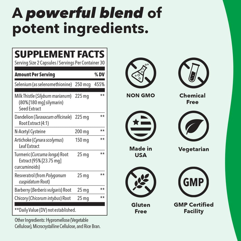 LifeSeasons Puri-T - Liver Cleanse & Detox Support Supplement - Resveratrol, N-Acetyl Cysteine, Milk Thistle, Artichoke & Turmeric - Supports Tissue Regeneration & Healthy Bile Flow - 60 Capsules - Maple Wellness Supplements