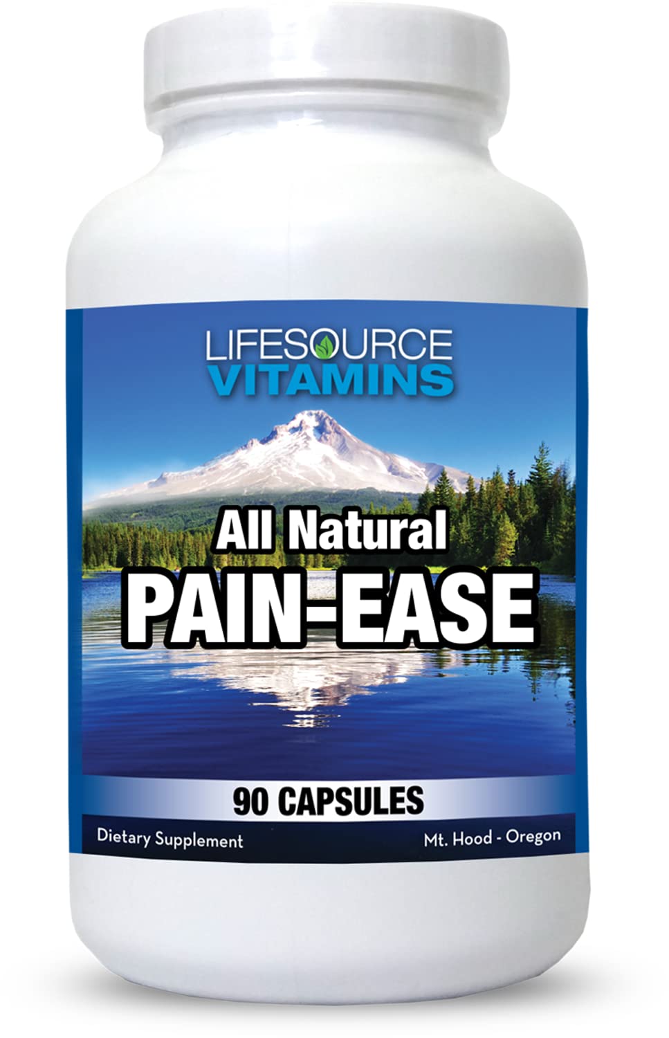 LifeSource Vitamins All Natural Pain Ease – 20 Synergistic Herbs and Enzymes That Naturally & Safely Support: Headaches & Migraines - Knees – Shoulders – Joints – Leg Pain – Tension - TrustMedUSA