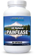 LifeSource Vitamins All Natural Pain Ease – 20 Synergistic Herbs and Enzymes That Naturally & Safely Support: Headaches & Migraines - Knees – Shoulders – Joints – Leg Pain – Tension - TrustMedUSA