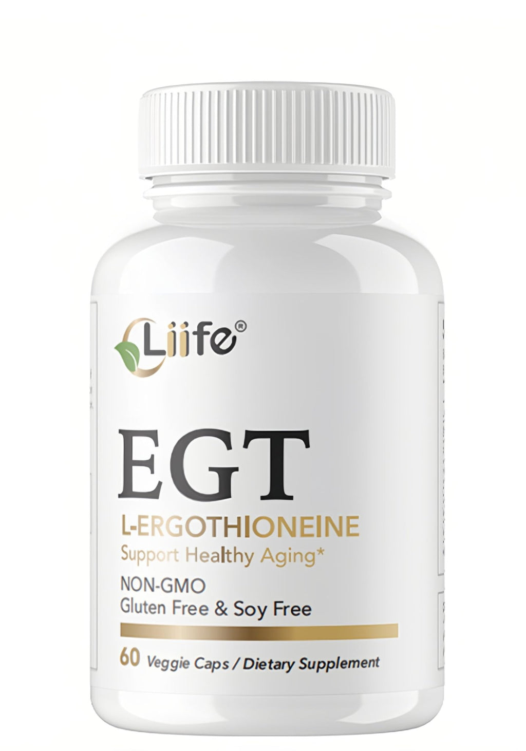 LIIFE L-Ergothioneine Supplement (EGT) 30mg,Compound Antioxidant Supplement (May Support Longevity and Healthy Aging) Promotes Skin Health，60 Capsules，Non-GMO, Gluten Free, Vegan Safe - TrustMedUSA