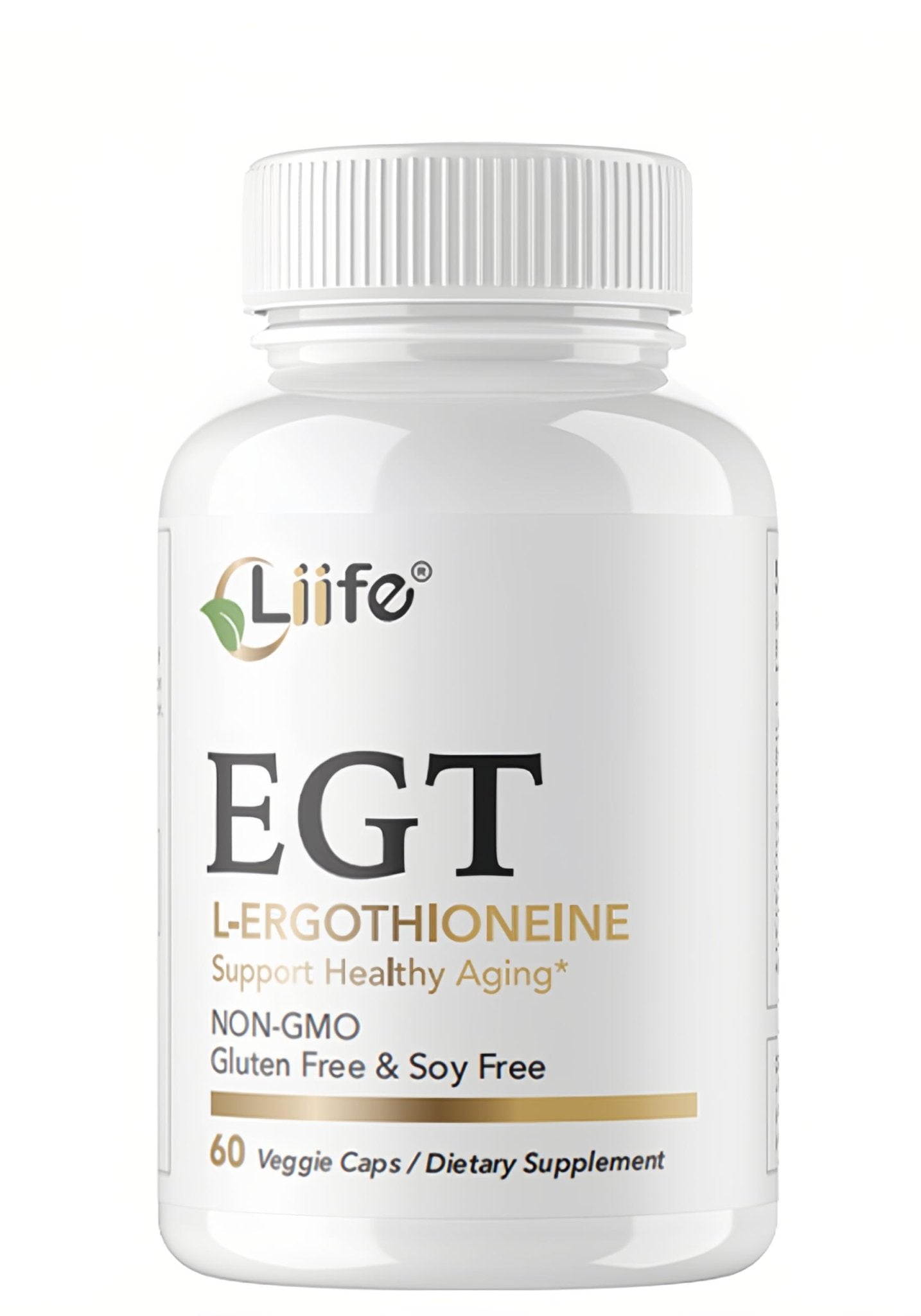 LIIFE L-Ergothioneine Supplement (EGT) 30mg,Compound Antioxidant Supplement (May Support Longevity and Healthy Aging) Promotes Skin Health，60 Capsules，Non-GMO, Gluten Free, Vegan Safe - TrustMedUSA