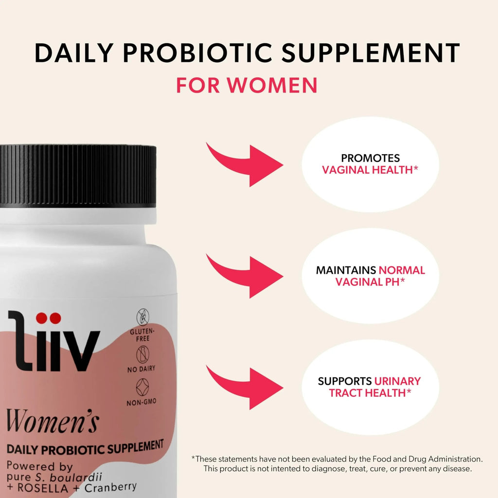 LiiV Women's Probiotics for Women Digestive Health, Vaginal pH Balance & Urinary Tract - TrustMedUSA
