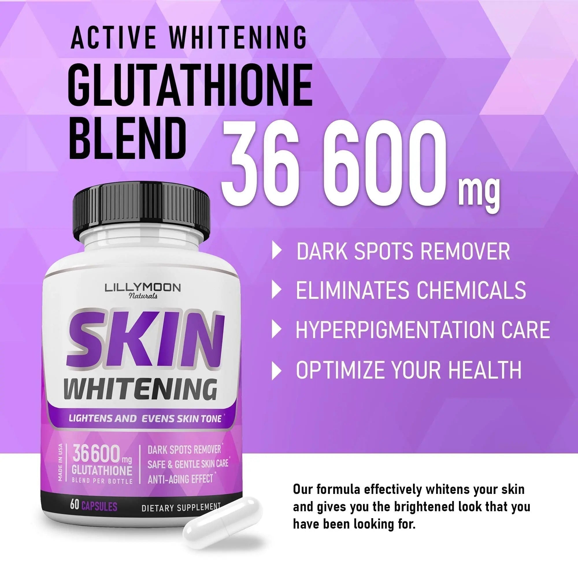 LILYMOON Glutathione Whitening Pills Skin Lightening Pills - Skin Whitening Formula - TrustMedUSA