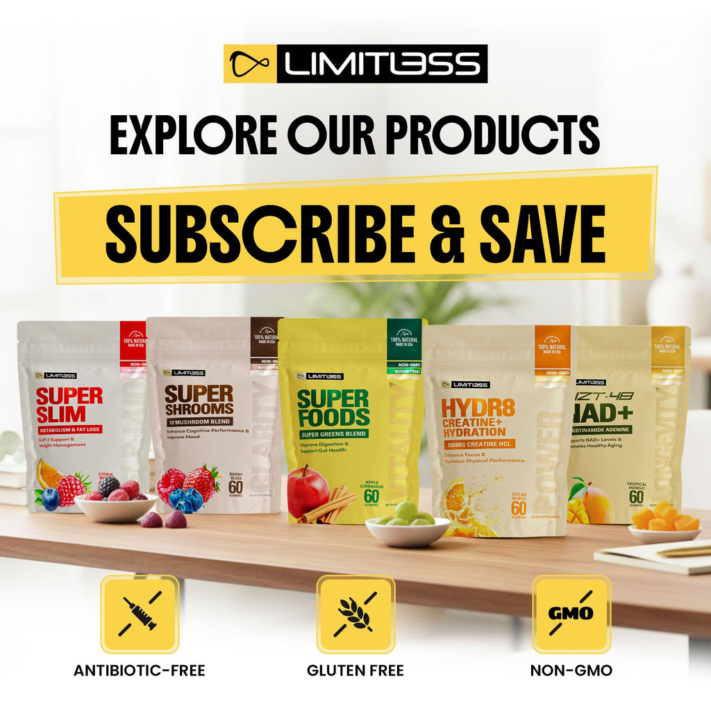 Limitless Supershrooms Smart Focus Gummies - 30 Day Supply - TrustMedUSA