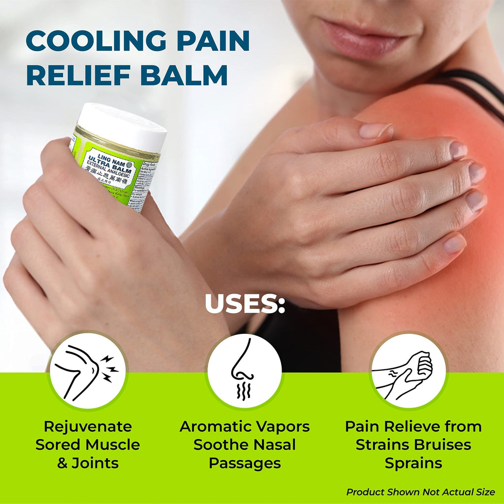 Ling Nam Ultra Balm External Analgesic, for Cooling Pain Relief Simple Backache Arthritis Strains Bruises Sprain, Muscle Pain, Muscle Soreness, 0.7oz/19.8g (Pack of 6) - TrustMedUSA