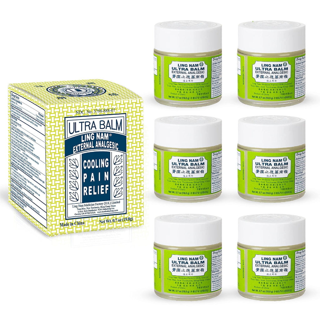 Ling Nam Ultra Balm External Analgesic, for Cooling Pain Relief Simple Backache Arthritis Strains Bruises Sprain, Muscle Pain, Muscle Soreness, 0.7oz/19.8g (Pack of 6) - TrustMedUSA