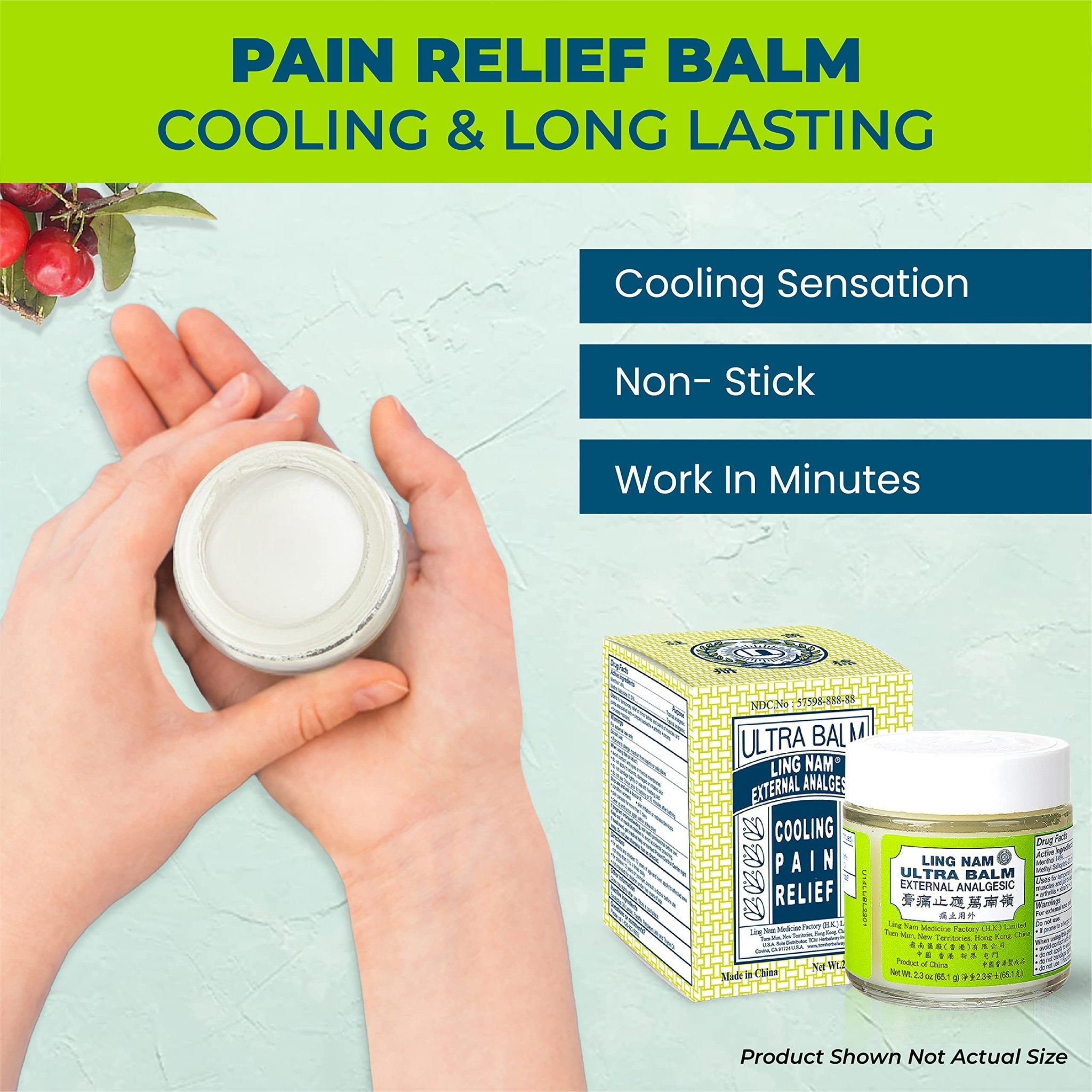 Ling Nam Ultra Balm External Analgesic, for Cooling Pain Relief Simple Backache Arthritis Strains Bruises Sprain, Muscle Pain, Muscle Soreness, 0.7oz/19.8g (Pack of 6) - TrustMedUSA