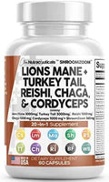 Lions Mane 3000mg 20in1 Mushroom Supplement with Turkey Tail 2000mg - TrustMedUSA