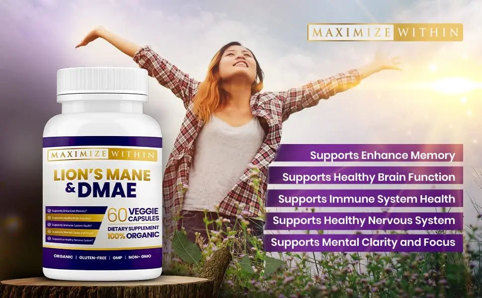 Lion's Mane & DMAE Capsules: Enhance Memory, Boost Mental Clarity - TrustMedUSA