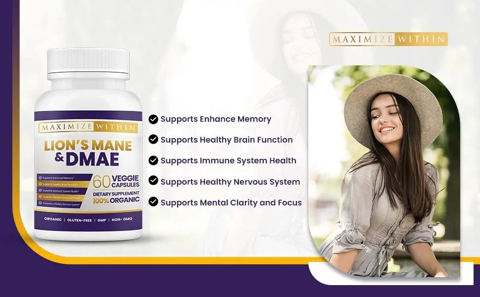 Lion's Mane & DMAE Capsules: Enhance Memory, Boost Mental Clarity - TrustMedUSA