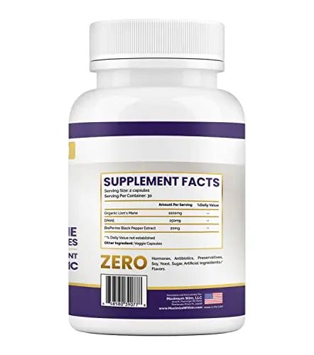 Lion's Mane & DMAE Capsules: Enhance Memory, Boost Mental Clarity - TrustMedUSA