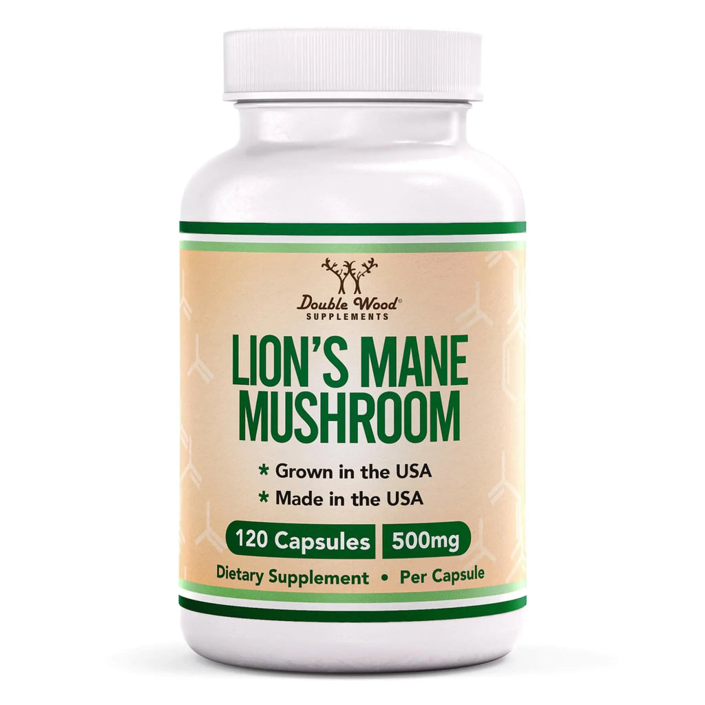 Lions Mane Supplement Mushroom Capsules (Two Month Supply - 120 Count) for Brain - TrustMedUSA