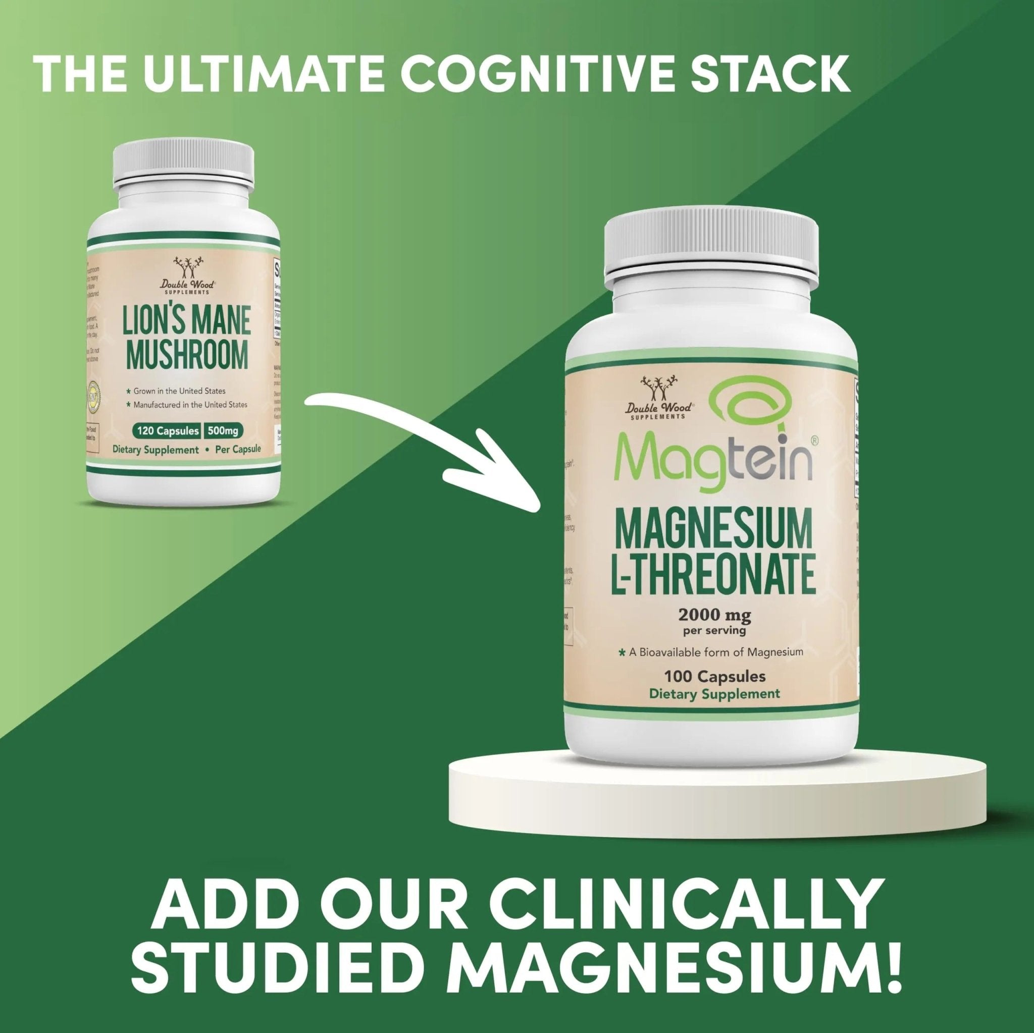 Lions Mane Supplement Mushroom Capsules (Two Month Supply - 120 Count) for Brain - TrustMedUSA