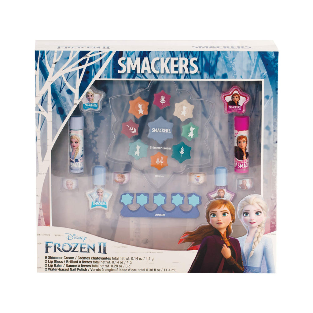 Lip Smacker Disney Frozen II Color Makeup Set For Girls, Shimmer Cream, Lip Gloss, Lip Balm, Nail Polish - TrustMedUSA