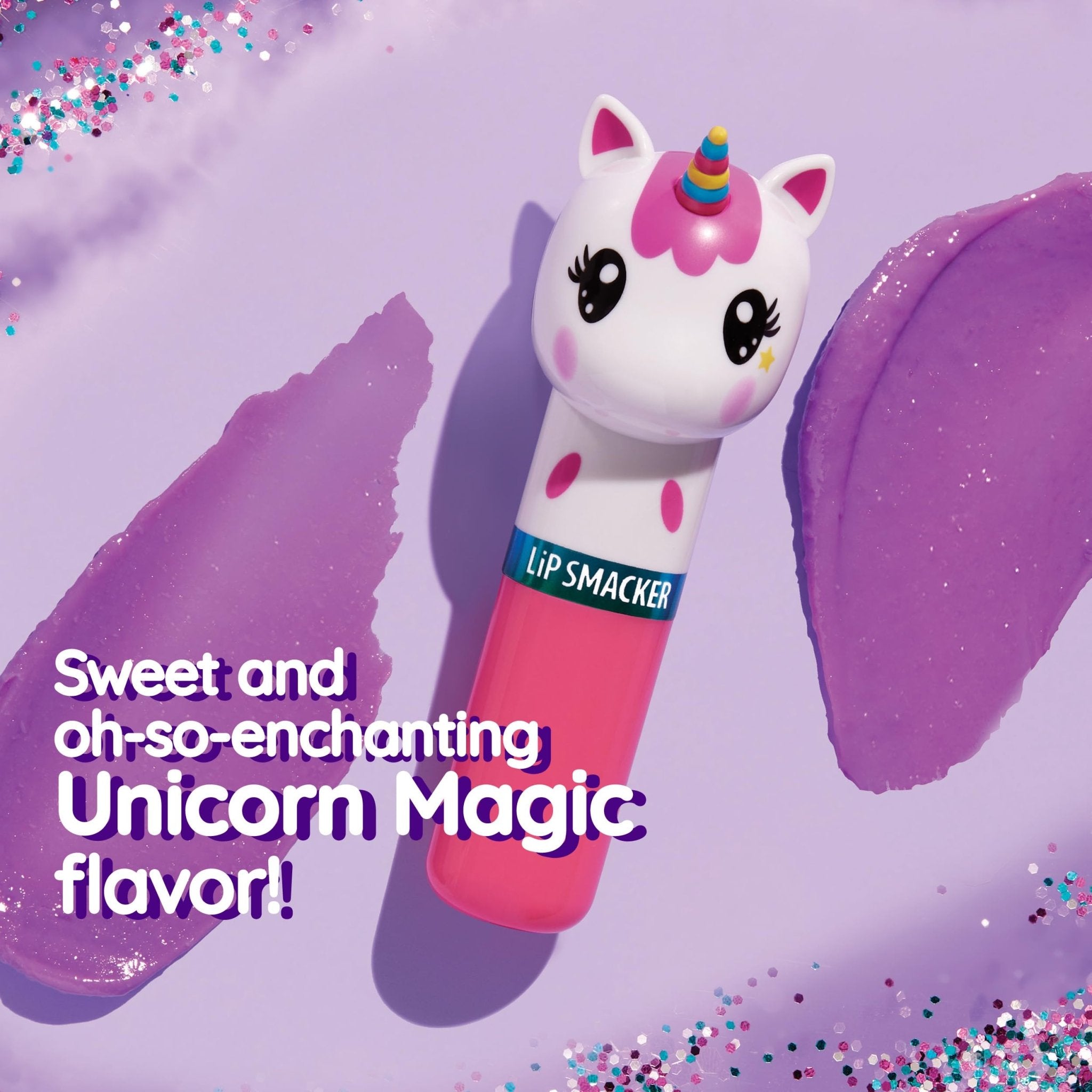 Lip Smacker Lippy Pals Unicorn, Flavored Moisturizing & Smoothing Soft Shine Lip Balm, Hydrating & Protecting Fun Tasty Flavors, Cruelty-Free & Vegan - Unicorn Magic - TrustMedUSA