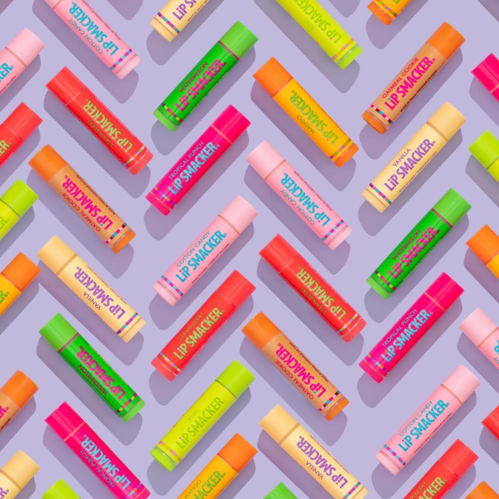Lip Smacker Original & Best Holiday Flavored Lip Balm Party Pack, Oatmeal Cookie, Vanilla, Mango, Watermelon, Tropical Punch, Cotton Candy, Kiwi, Strawberry, Clear - TrustMedUSA