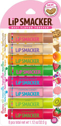 Lip Smacker Original & Best Holiday Flavored Lip Balm Party Pack, Oatmeal Cookie, Vanilla, Mango, Watermelon, Tropical Punch, Cotton Candy, Kiwi, Strawberry, Clear - TrustMedUSA