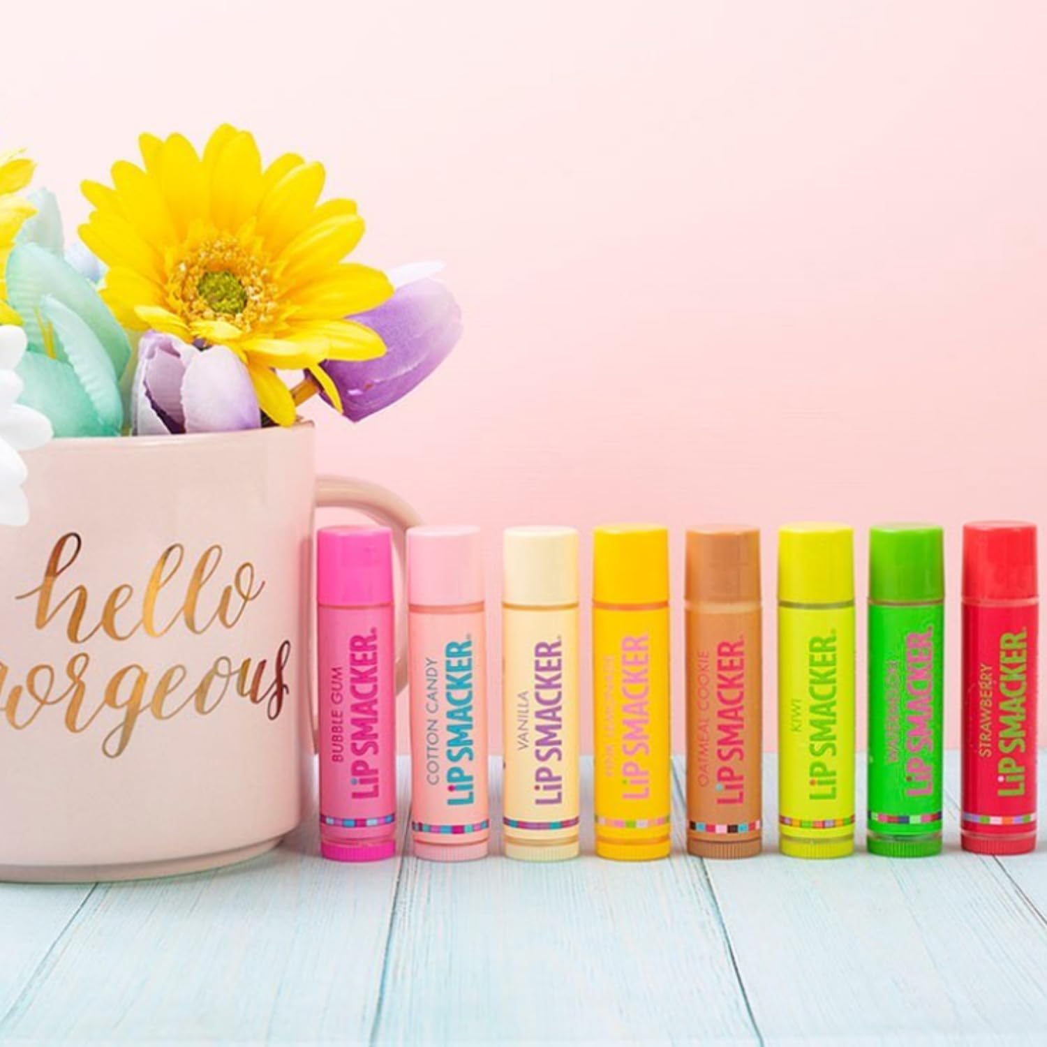 Lip Smacker Original & Best Holiday Flavored Lip Balm Party Pack, Oatmeal Cookie, Vanilla, Mango, Watermelon, Tropical Punch, Cotton Candy, Kiwi, Strawberry, Clear - TrustMedUSA