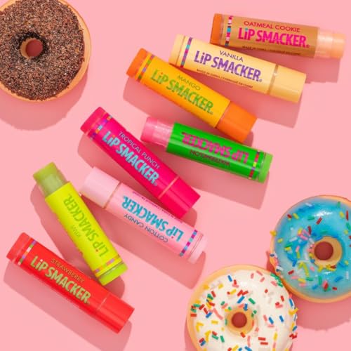 Lip Smacker Original & Best Holiday Flavored Lip Balm Party Pack, Oatmeal Cookie, Vanilla, Mango, Watermelon, Tropical Punch, Cotton Candy, Kiwi, Strawberry, Clear - TrustMedUSA