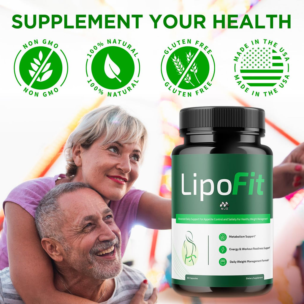 Lipo Fit Capsules, Official Lipo Fit Pills with All Natural Ingredients, Advanced Overall Health and Wellness Vitamin Supplement Formula for Maximum Strength Multivitamin Support (60 Capsules) - TrustMedUSA