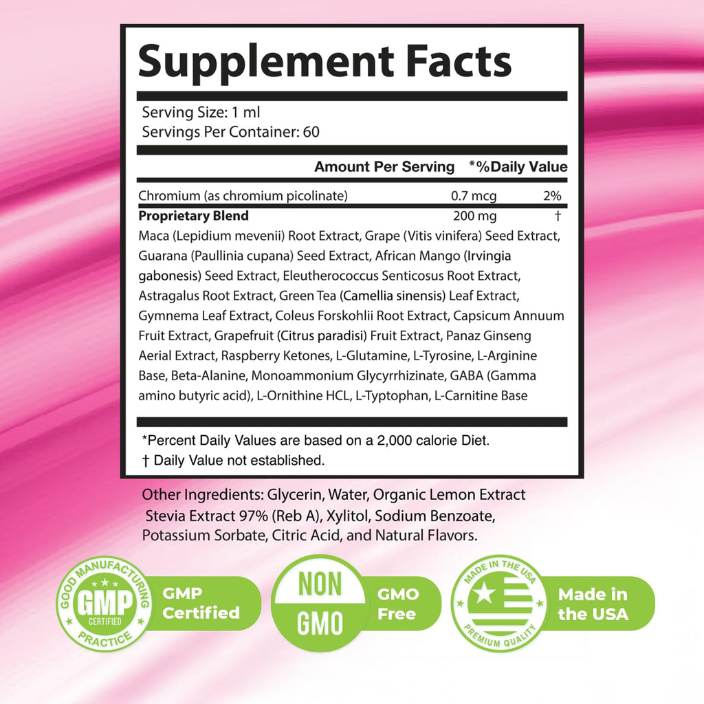 LipoRise Drops – Natural Liquid Supplement with 100% Plant-Based Ingredients, maca root, grape seed & citrus extracts | Non-GMO | GMP Certified | Made in USA | 60 mL, 60 Servings, 1 Month Supply - TrustMedUSA
