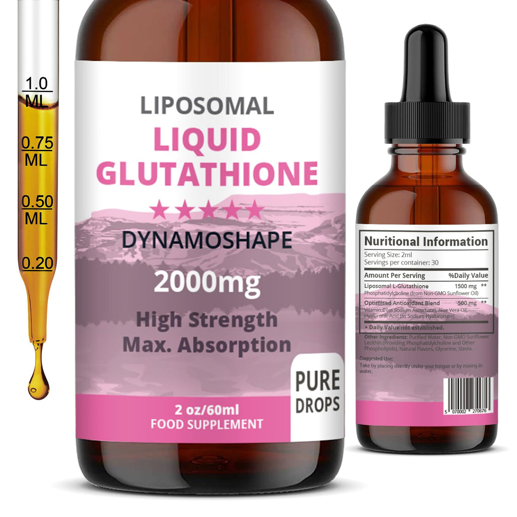 Liposomal Glutathione 2000mg with Vitamin C, Oral Glutathione Liquid, Antioxidant Supplement for Detox, Superior Absorption, Higher Dosage (Pack of 1) - TrustMedUSA