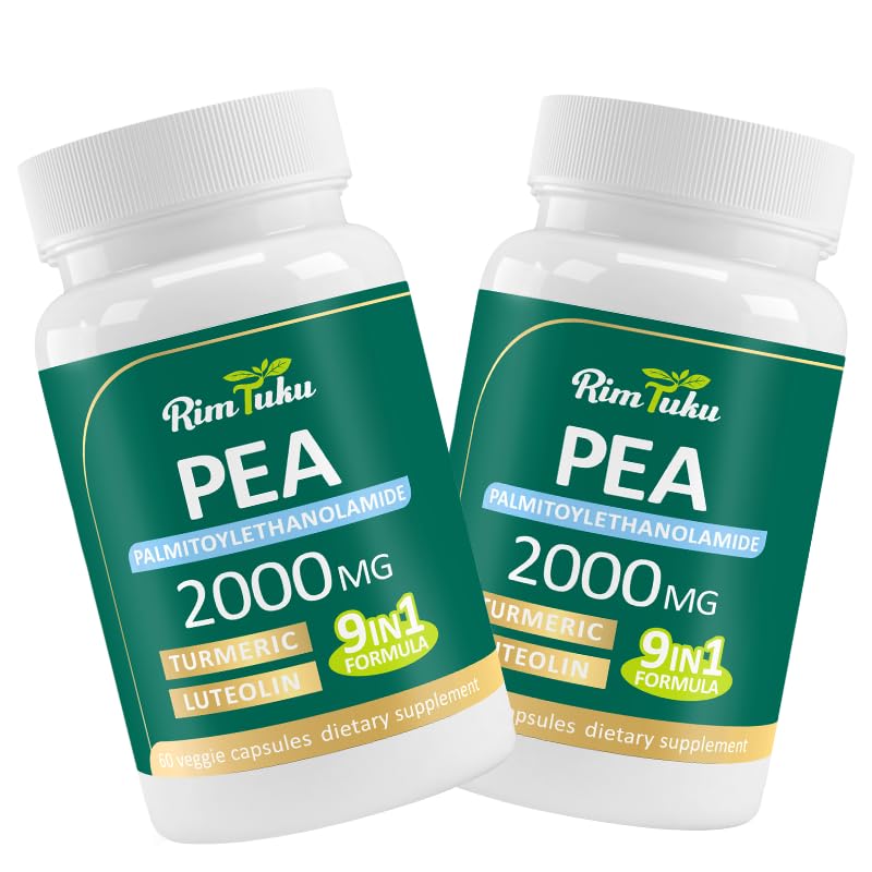 Liposomal Palmitoylethanolamide 2000MG + Luteolin 200MG + Turmeric 200MG & Fisetin 100MG, Micronized Pea 99% Highly Purified Enhanced Absorption Pea Supplement, 120 Capsules - TrustMedUSA