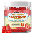 Liposomal Saffron Gummies for Kids 4+, Saffron Supplements w/Holy Basil, Rosemary, Magnesium Glycinate, Omega-3 & More, Brain Focus Support Supplement, Vegan, Organic, Sugar Free, 60 Chewables - TrustMedUSA