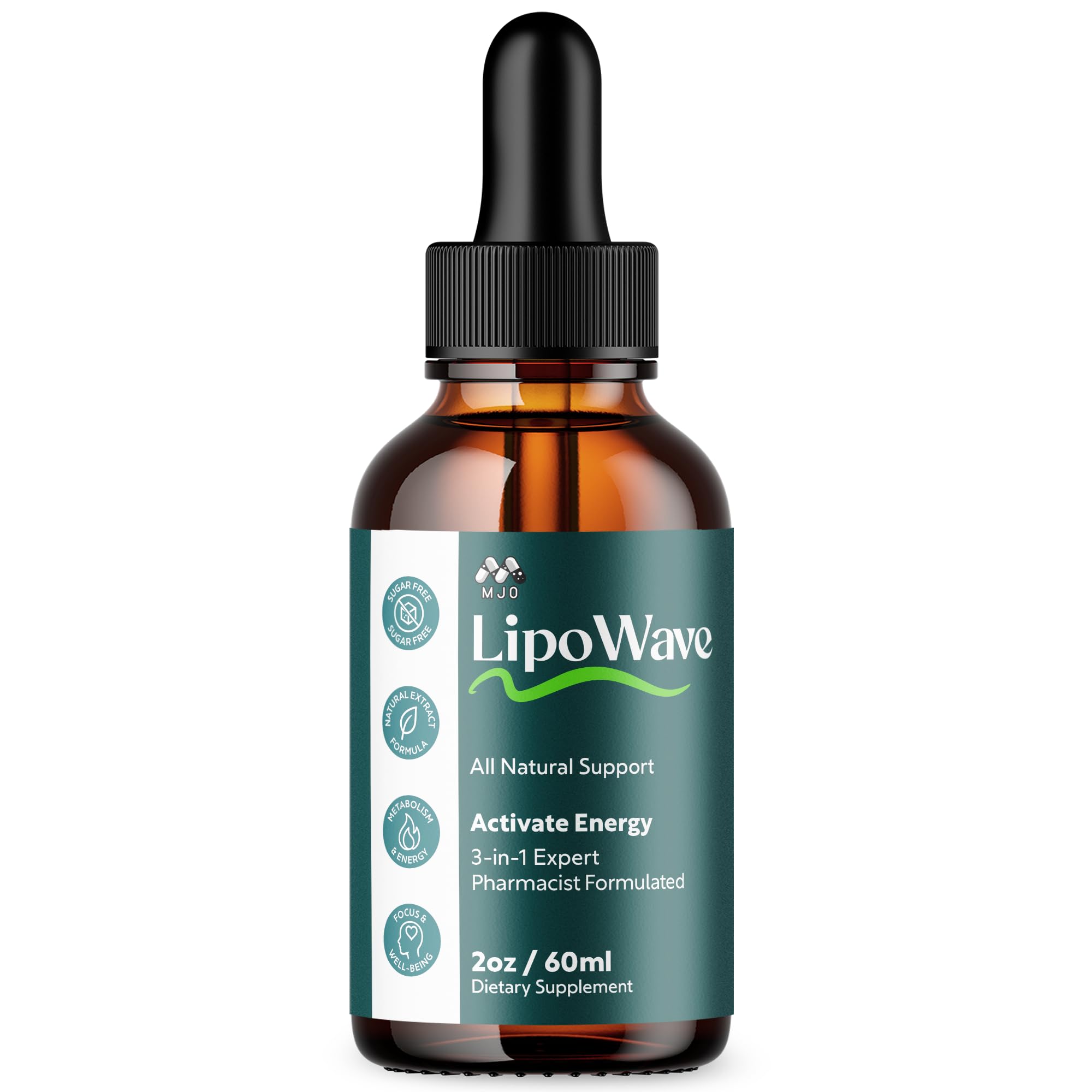 Lipowave Drops, Official LipoWave Drops with All Natural Ingredients, Advanced Overall Health and Wellness Vitamin Supplement Premium Formula for Maximum Strength Multivitamin Support (30 Servings) - TrustMedUSA