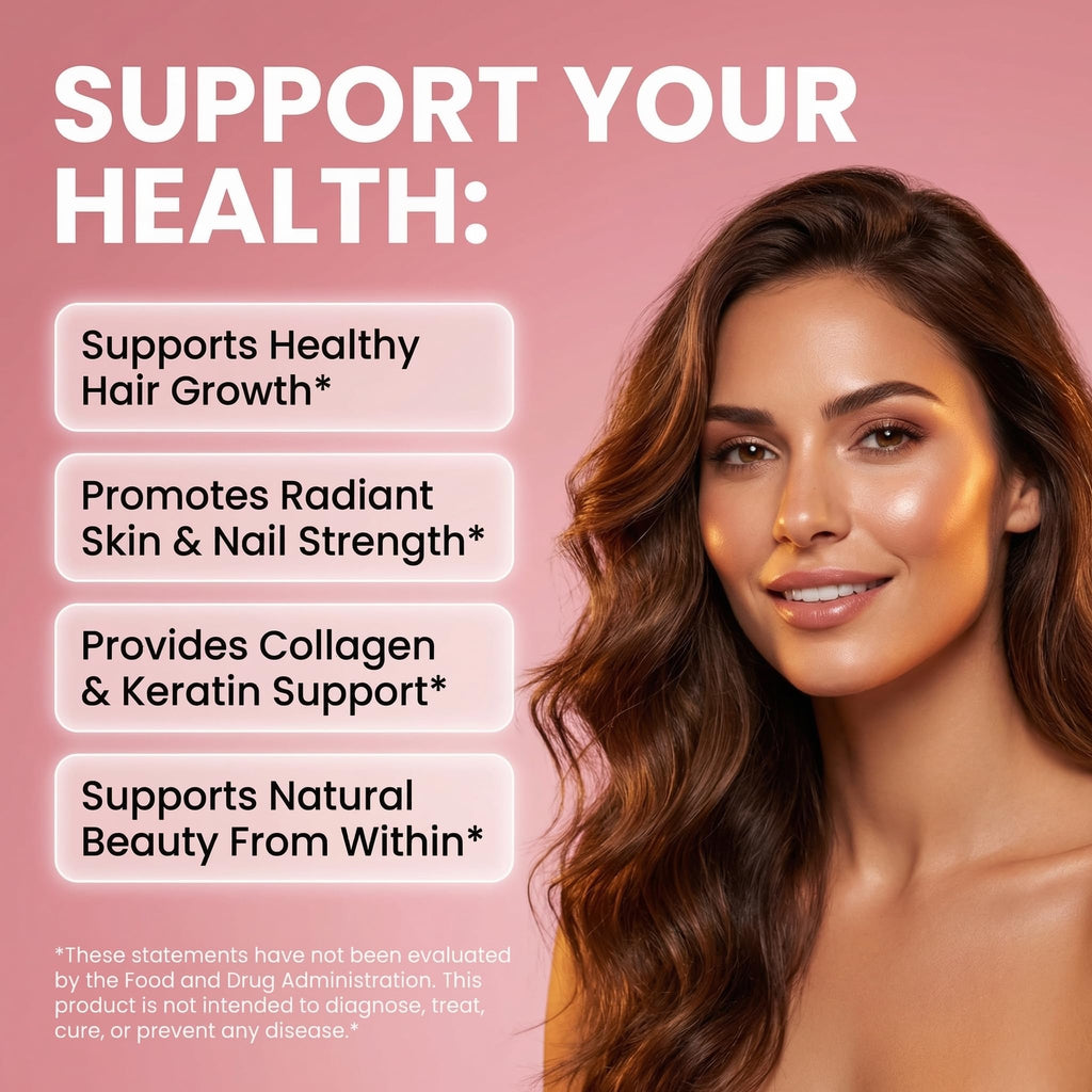Liquid Biotin & Collagen Keratin Hyaluronic Acid Saw Palmetto Drops Vitamins for Hair Growth Support Silica Vitamin A C D Bamboo Turmeric Zinc Folate Magnesium Horsetail LuxFlo By Clean Nutra - TrustMedUSA
