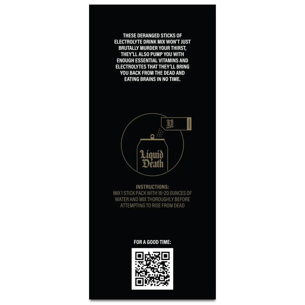 Liquid Death Electrolyte Death Dust - Hydration Powder Packets - 3 Flavors - 12-Stick - TrustMedUSA