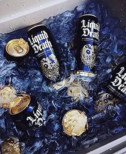 Liquid Death Sparkling Mountain Water, 16.9 oz Tallboys (18-Pack) - TrustMedUSA