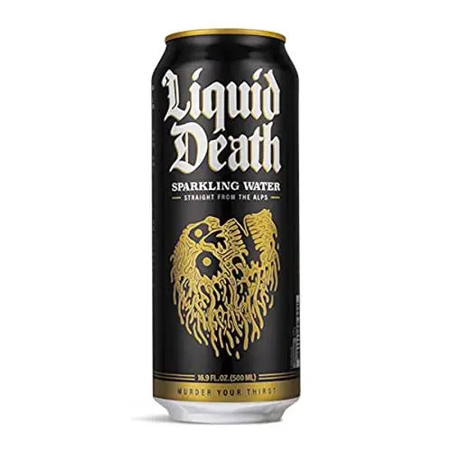 Liquid Death Sparkling Mountain Water, 16.9 oz Tallboys (18-Pack) - TrustMedUSA