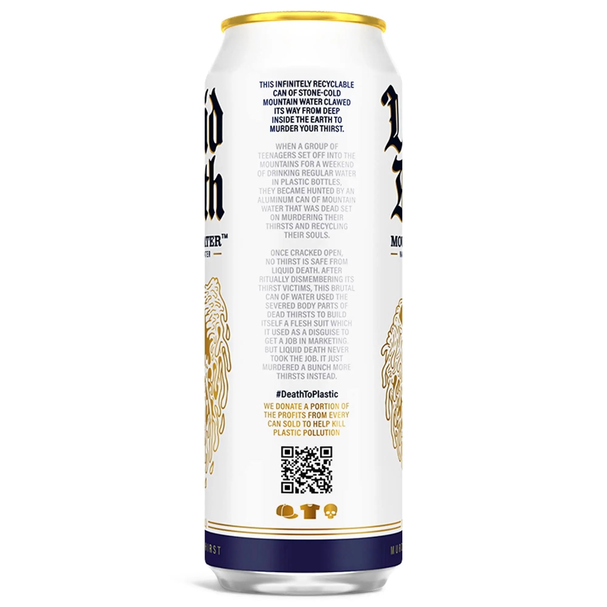 Liquid Death Still Mountain Water, 19.2 oz King Size Cans (8-Pack) - TrustMedUSA