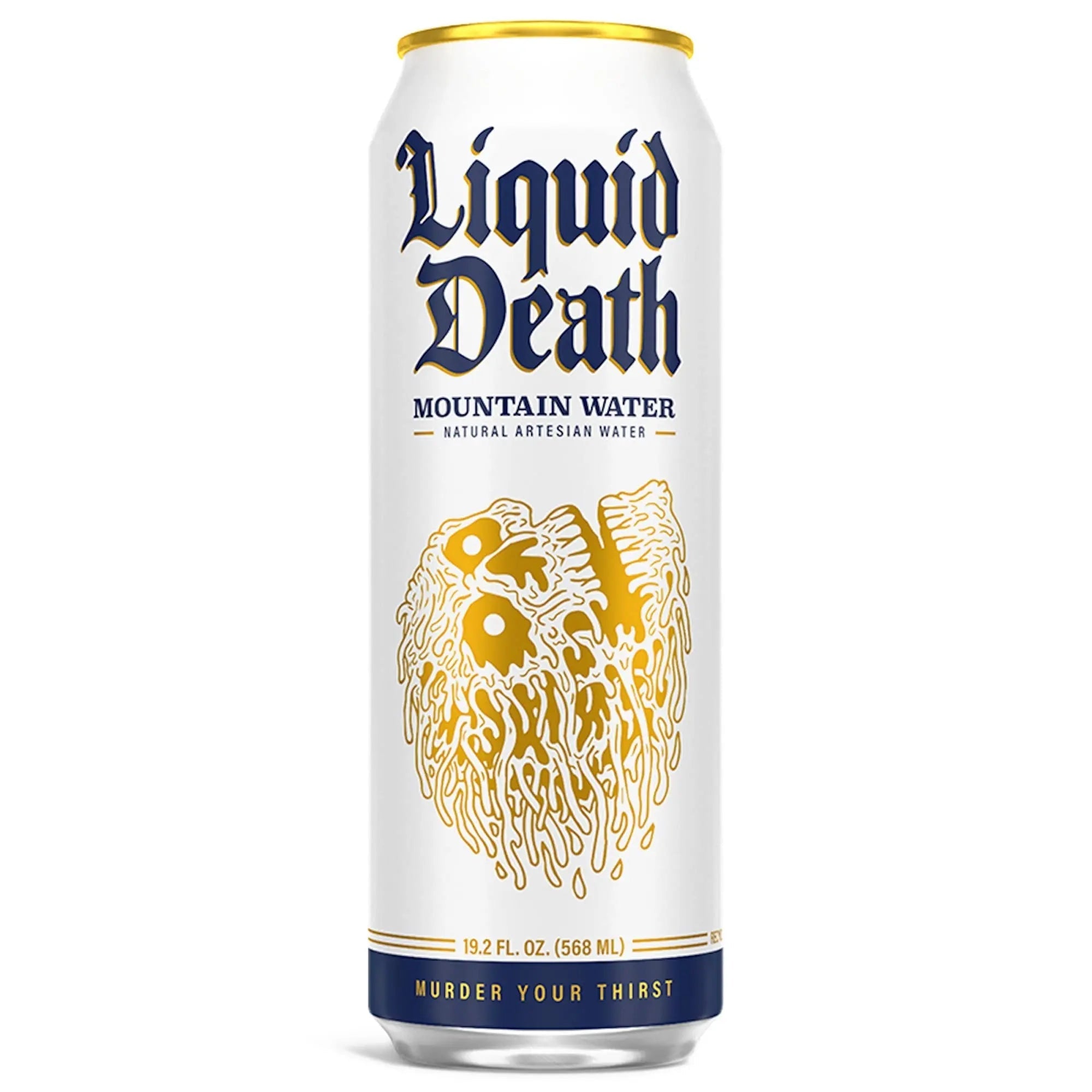 Liquid Death Still Mountain Water, 19.2 oz King Size Cans (8-Pack) - TrustMedUSA