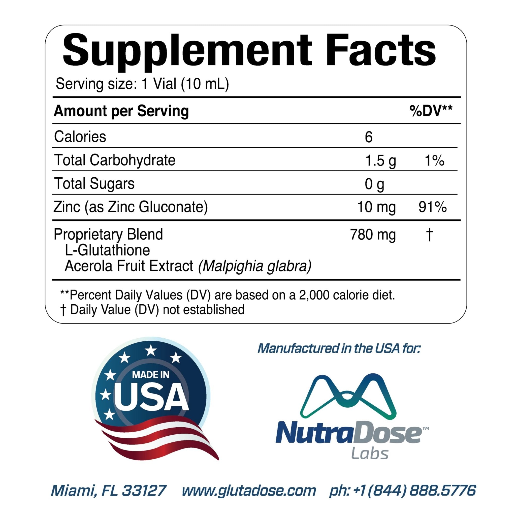 Liquid Glutathione Supplement, Lemon Berry Flavored Acerola Energy Booster w/Zinc, Daily Vitamins & Minerals, Zero Sugar Formulation, Everyday Auto-Immune Support for Adults, 0.34 fl oz, Pack of 30 - TrustMedUSA