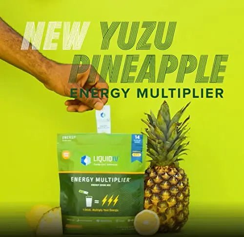 Liquid I.V. Energy Multiplier Yuzu Pineapple, 24 Individual Serving Stick Packs - TrustMedUSA