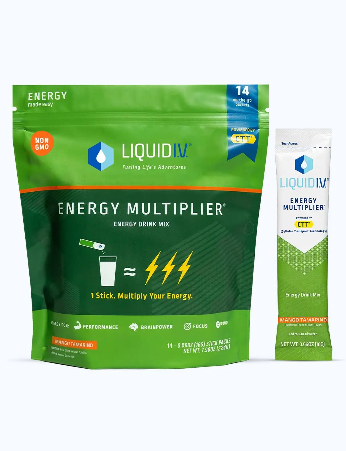 Liquid I.V. Hydration + Energy Multiplier - Mango Tamarind - Hydration Powder - TrustMedUSA