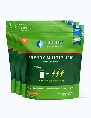 Liquid I.V. Hydration + Energy Multiplier - Mango Tamarind - Hydration Powder Packets - TrustMedUSA