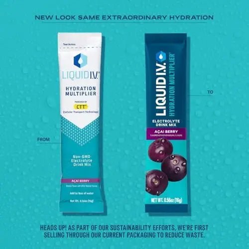 Liquid I.V.® Hydration Multiplier - Acai Berry | Electrolyte Powder Drink Mix | 1 Pack (16 Servings) - TrustMedUSA
