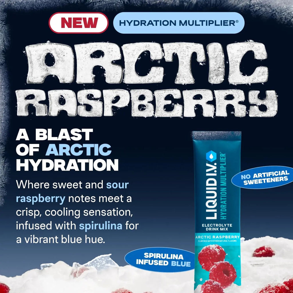 Liquid I.V.® Hydration Multiplier – Arctic Raspberry | Electrolyte Powder Drink Mix | 3 Pack (48 Servings) - TrustMedUSA
