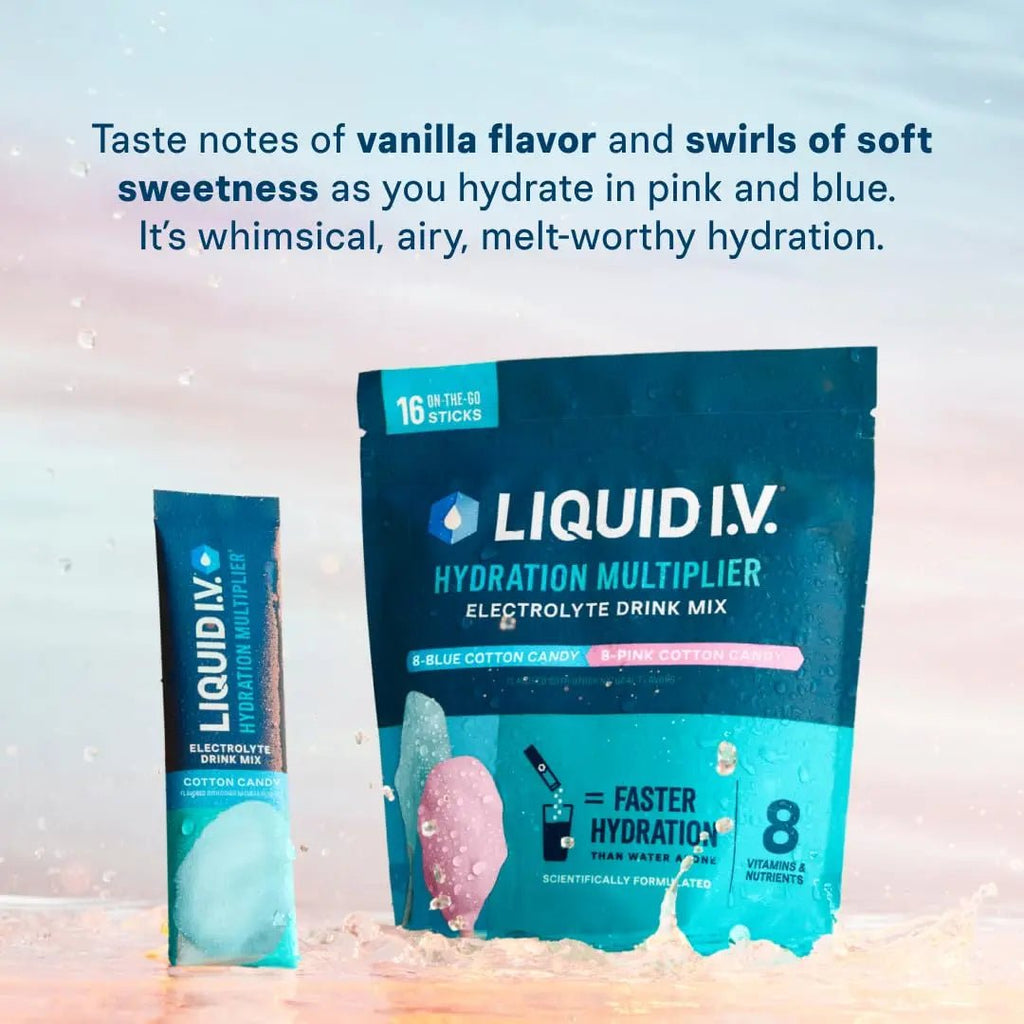 Liquid I.V.® Hydration Multiplier - Cotton Candy | Electrolyte Powder Drink Mix | 1 Pack (16 Servings) - TrustMedUSA