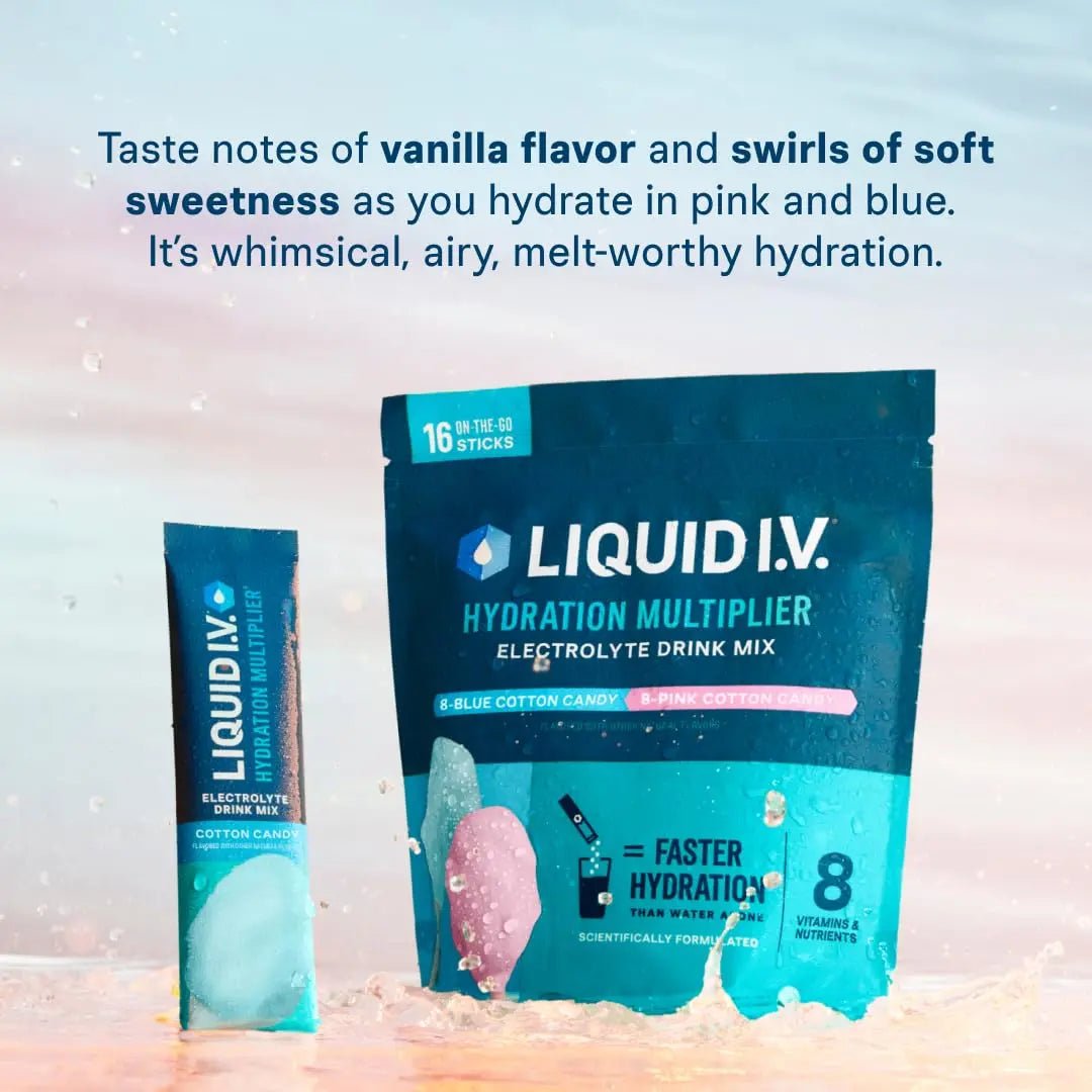 Liquid I.V.® Hydration Multiplier - Cotton Candy | Electrolyte Powder Drink Mix | 1 Pack (16 Servings) - TrustMedUSA