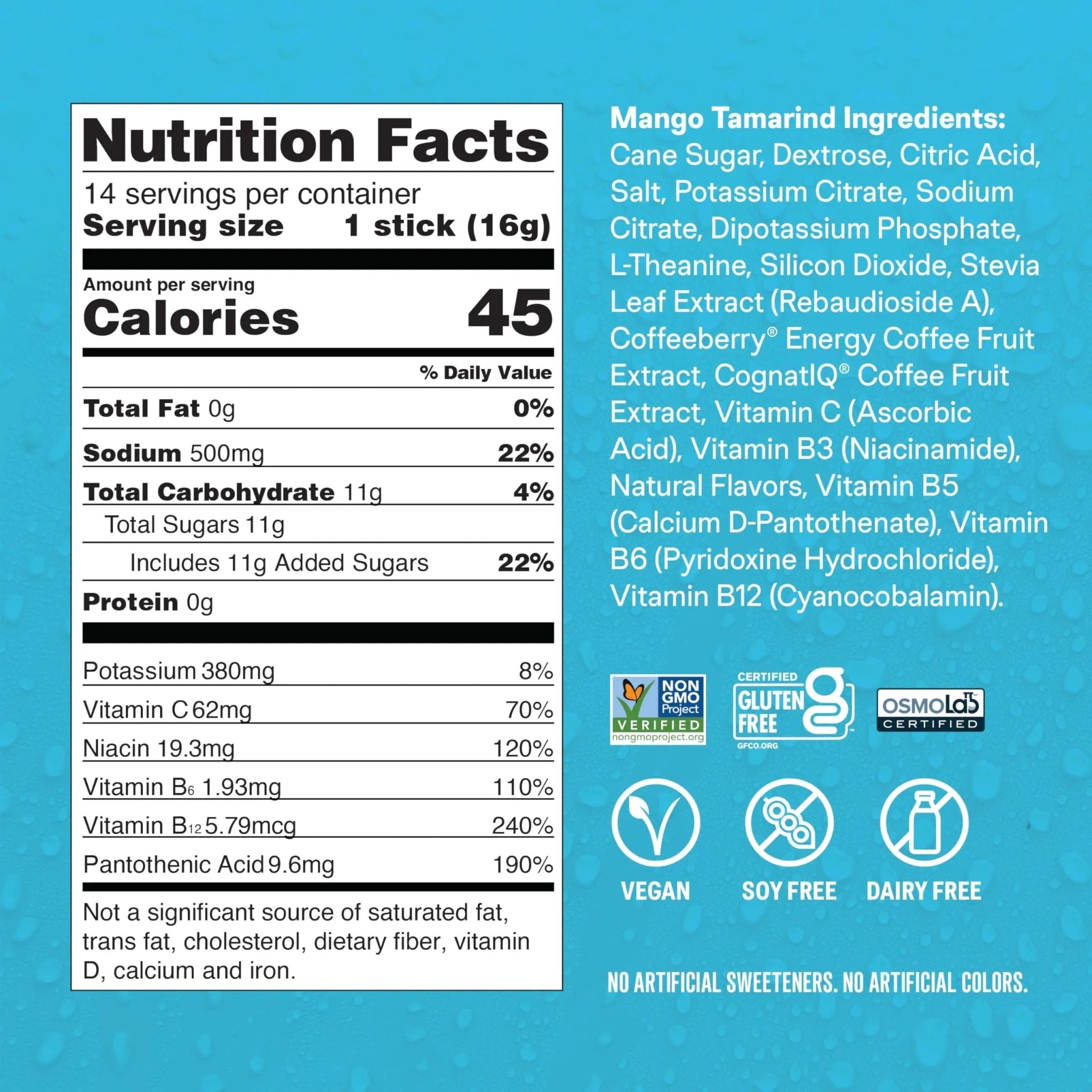 Liquid I.V.® Hydration Multiplier +Energy - Mango Tamarind | Electrolyte Powder Drink Mix | 1 Pack (14 Servings) - TrustMedUSA