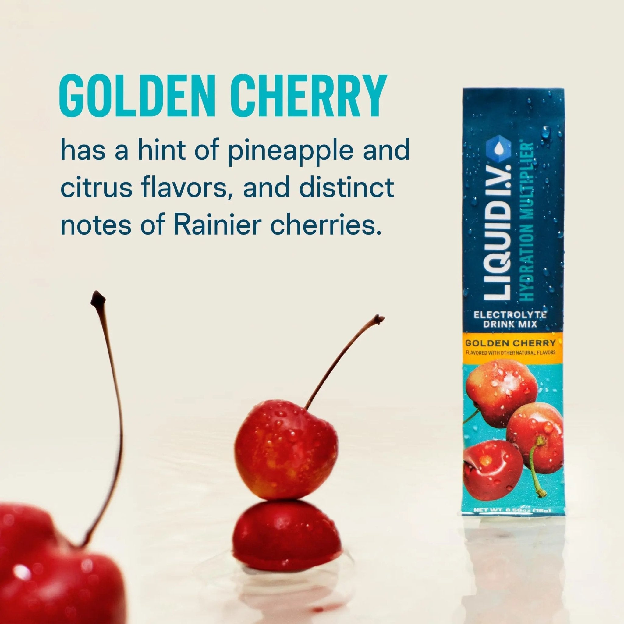 Liquid I.V.® Hydration Multiplier - Golden Cherry | Electrolyte Powder Drink Mix | 1 Pack (16 Servings) - TrustMedUSA
