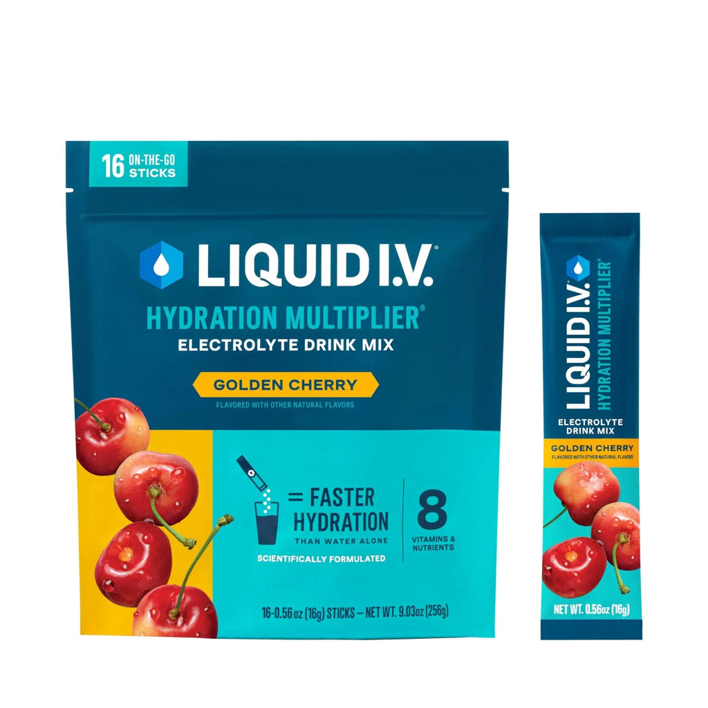 Liquid I.V.® Hydration Multiplier - Golden Cherry | Electrolyte Powder Drink Mix | 1 Pack (16 Servings) - TrustMedUSA