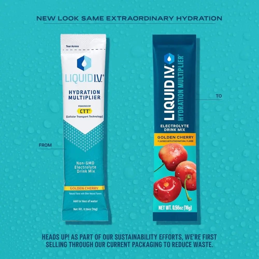Liquid I.V.® Hydration Multiplier - Golden Cherry | Electrolyte Powder Drink Mix | 3 Pack (48 Servings) - TrustMedUSA