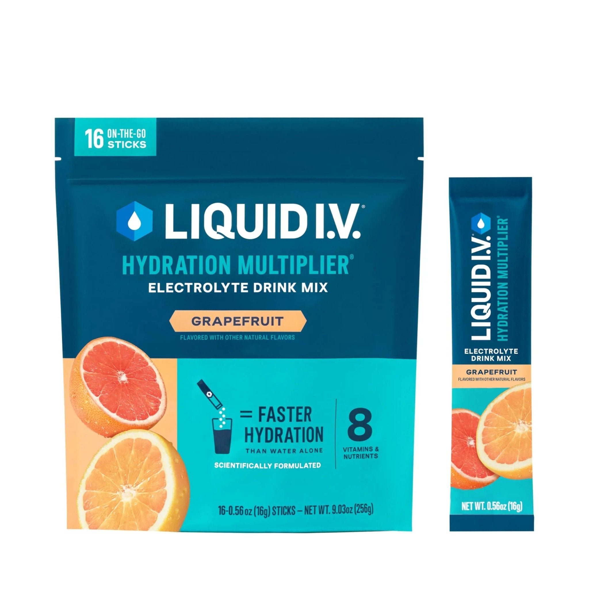 Liquid I.V.® Hydration Multiplier - Grapefruit | Electrolyte Powder Drink Mix | 1 Pack (16 Servings) - TrustMedUSA